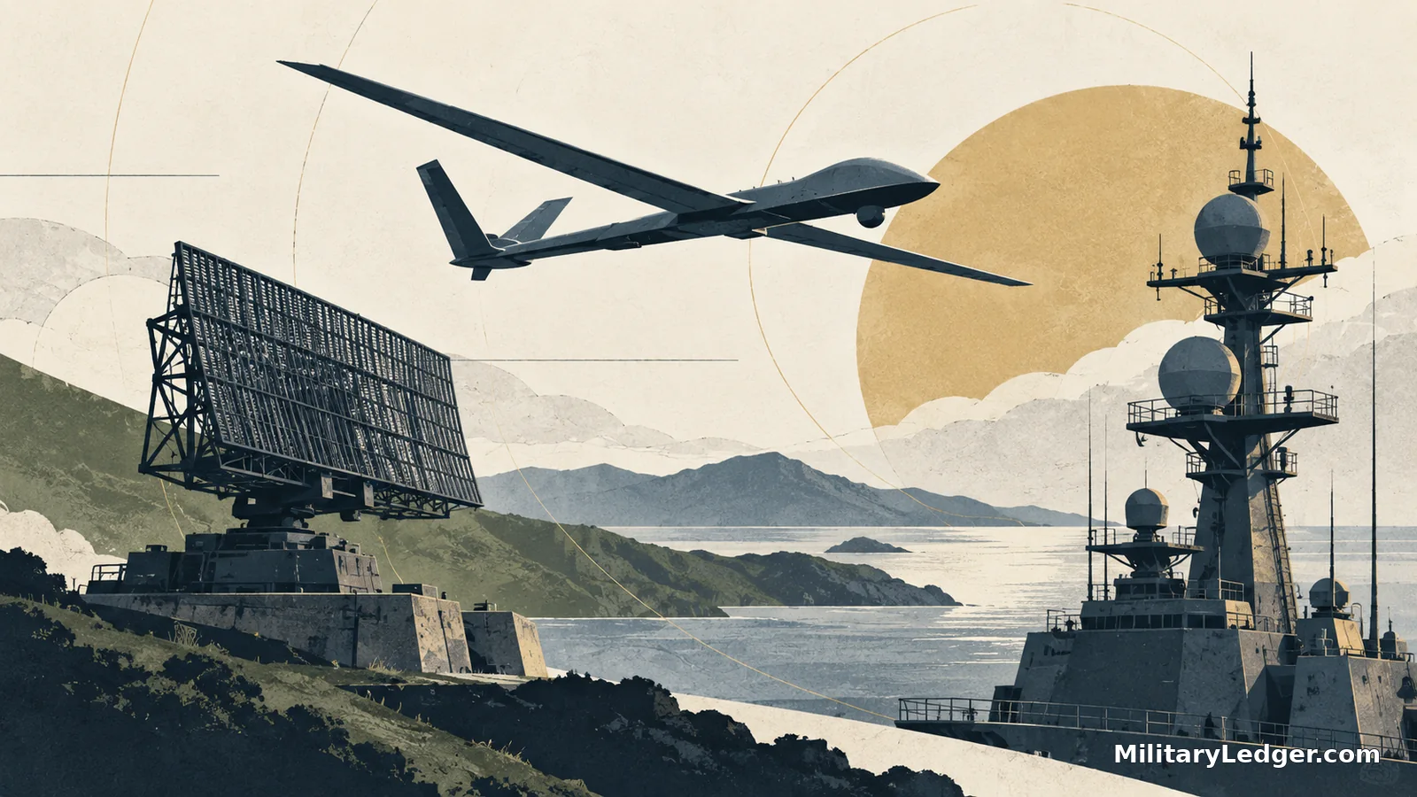 Conceptual illustration of defense technology.